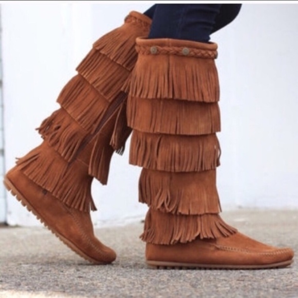 Minnetonka Fringe Boots